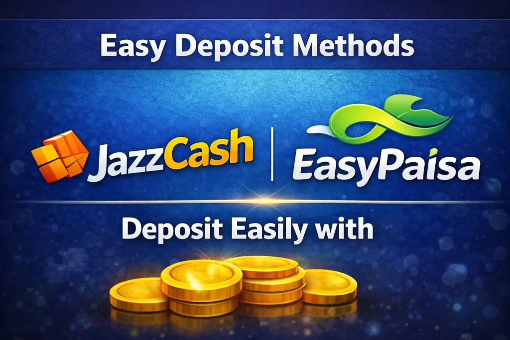 J33 Game deposit using JazzCash and EasyPaisa in Pakistan