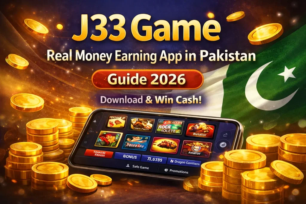 J33 Game real money earning app in Pakistan 2026