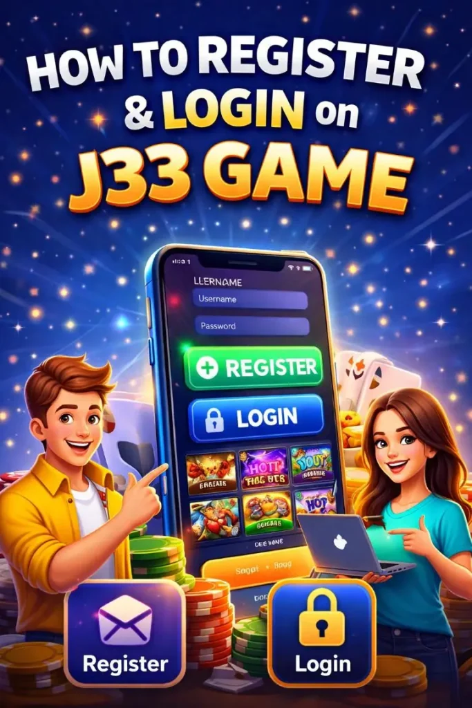 How to register and login on J33 Game
